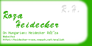 roza heidecker business card